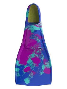 Speedo Unisex Adult Swim Training Fins Rubber Long Blade, Multicolor, Small